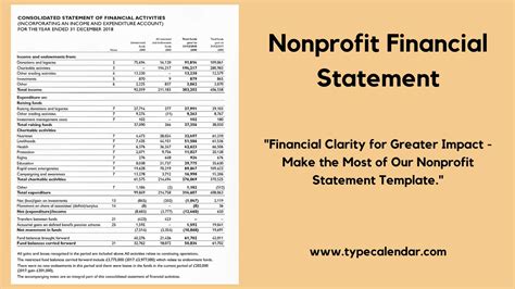 nonprofit accounting excel template|non profit financial statements example.